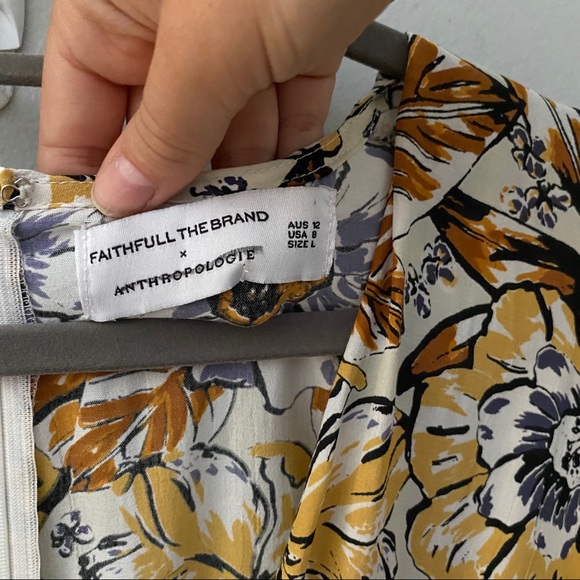 NWT Faithfull the Brand x Anthro Chloe Midi Dress - Picture 5 of 7